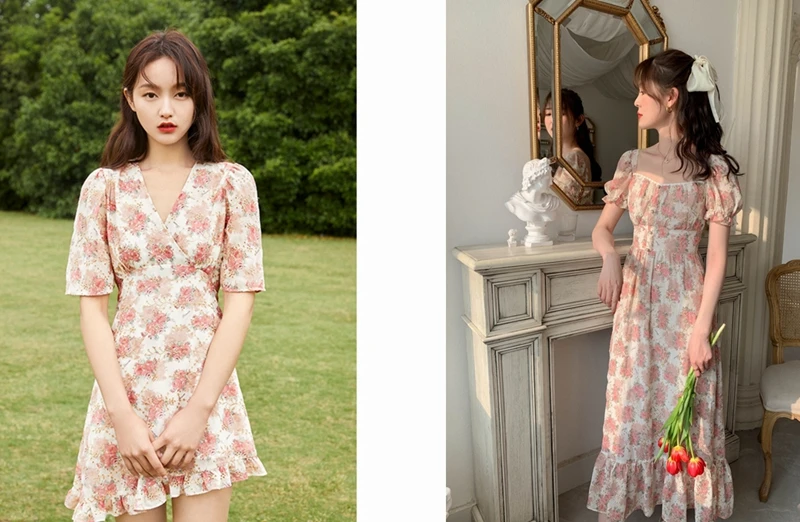 Exquisite bestickten chiffon stoff mit kleine floral bedruckte stoff nähen material für cheongsam high-end-kleidung – Detail 9