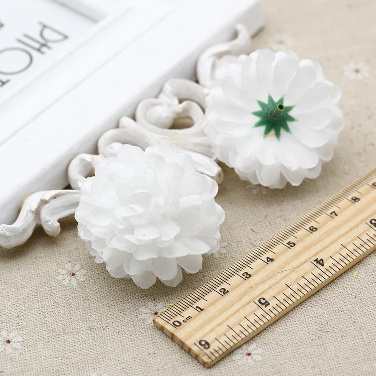 Искусственная шелковая гвоздика с помпоном 10 шт. насадки для украшения