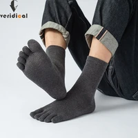 veridical 5 pairslot cotton five finger socks for mens solid breathable brand harajuku socks with toes%c2%a0business men short socks