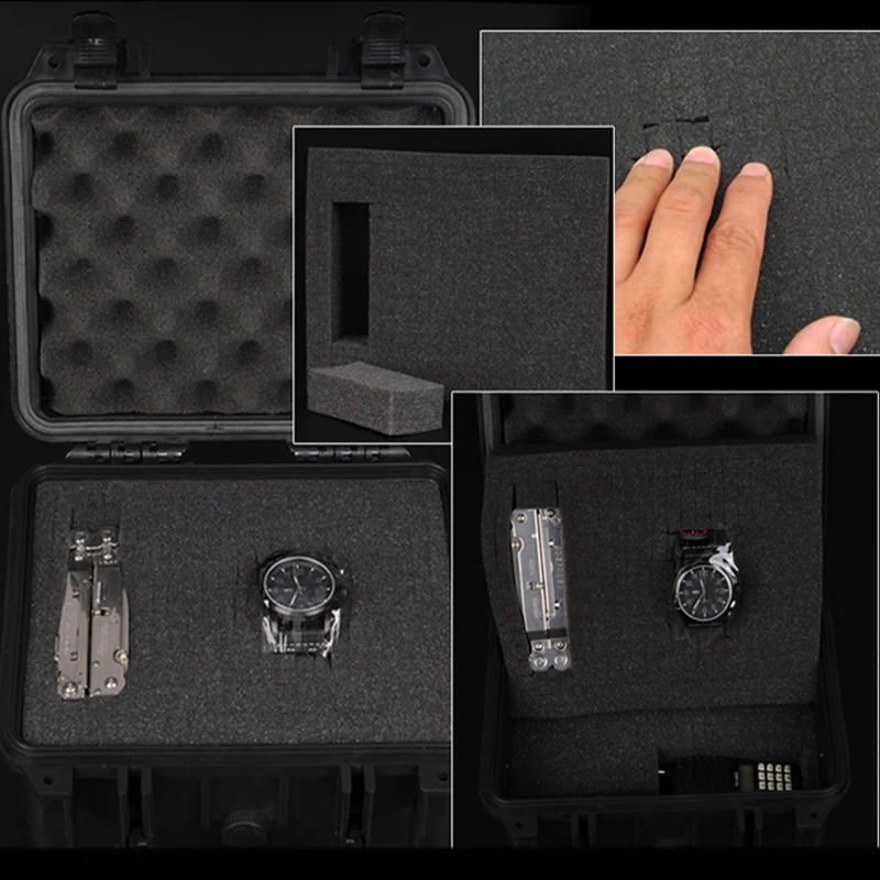 

Portable tool case suitcase Plastic Sealed Waterproof Safety Equipment Case Dry Box Outdoor Equipment Tool Box 286x220x263mm