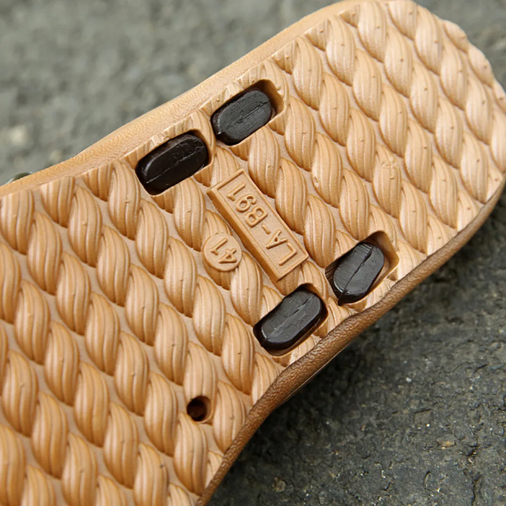 

SAGACE Large Size Slippers Mens Retro Roman Style Flip Flops Casual Non-Slip Soft Bottom Sandals Slipper Shoes High Quality