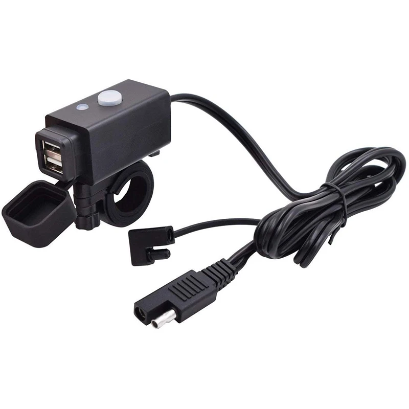 Водонепроницаемый мотоцикл USB зарядное устройство адаптер с SAE быстрый разъем и
