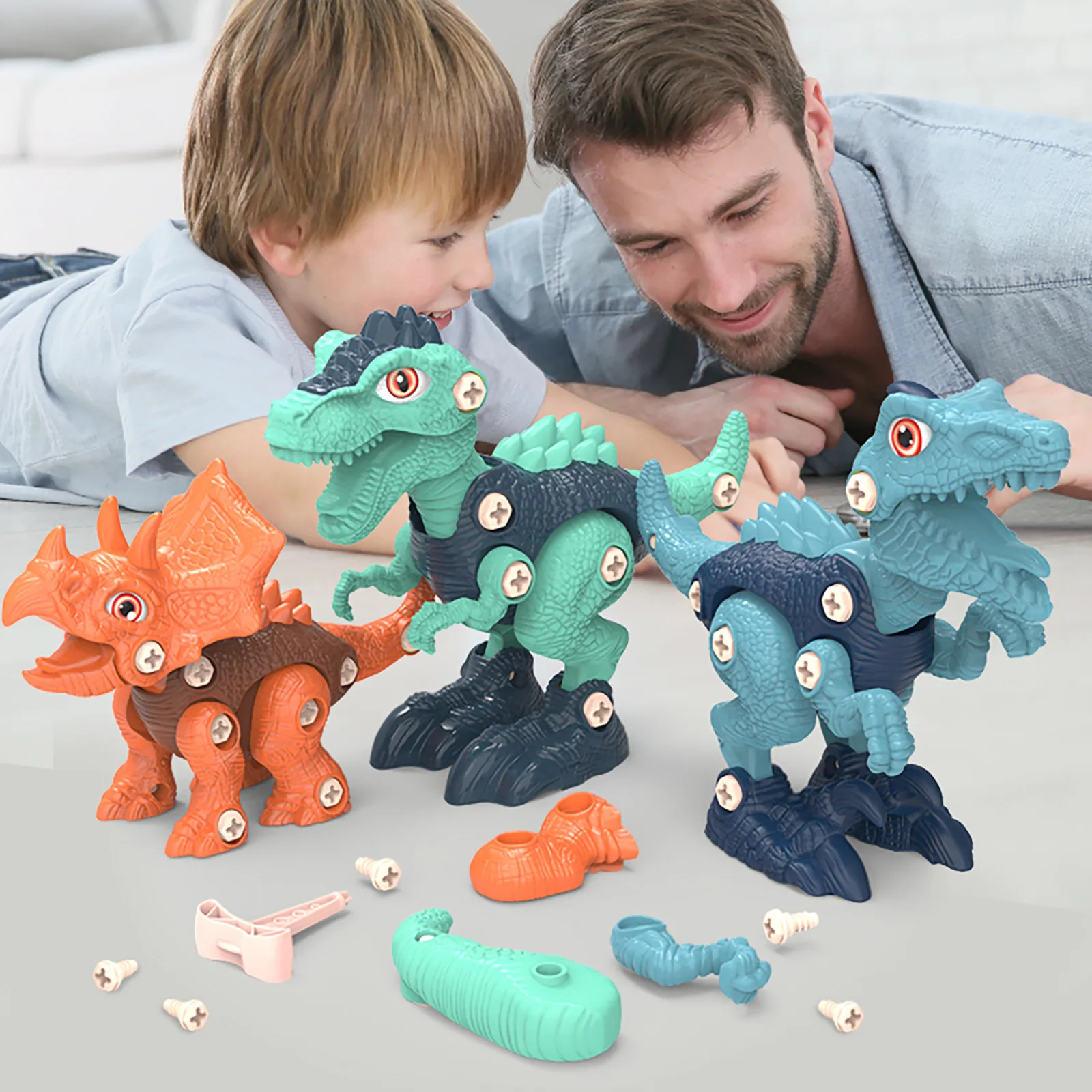 

New 2021 High Quality Take Apart Dinosaur Toys For Kids Learning Educational Construction Toy Sets Toys Accessories For Kids