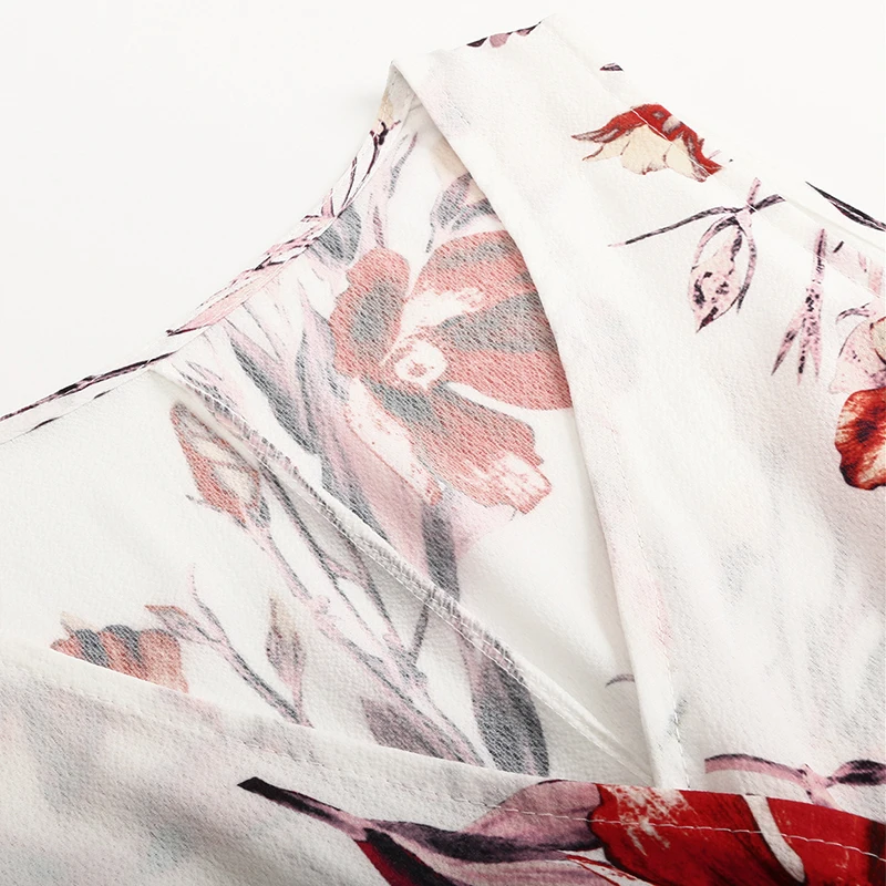 

Paris Girl Summer Printed Chiffon Sleeveless Deep V Neck Dress Bohemian Holiday Beach Split Long Dress Floor-Length Women