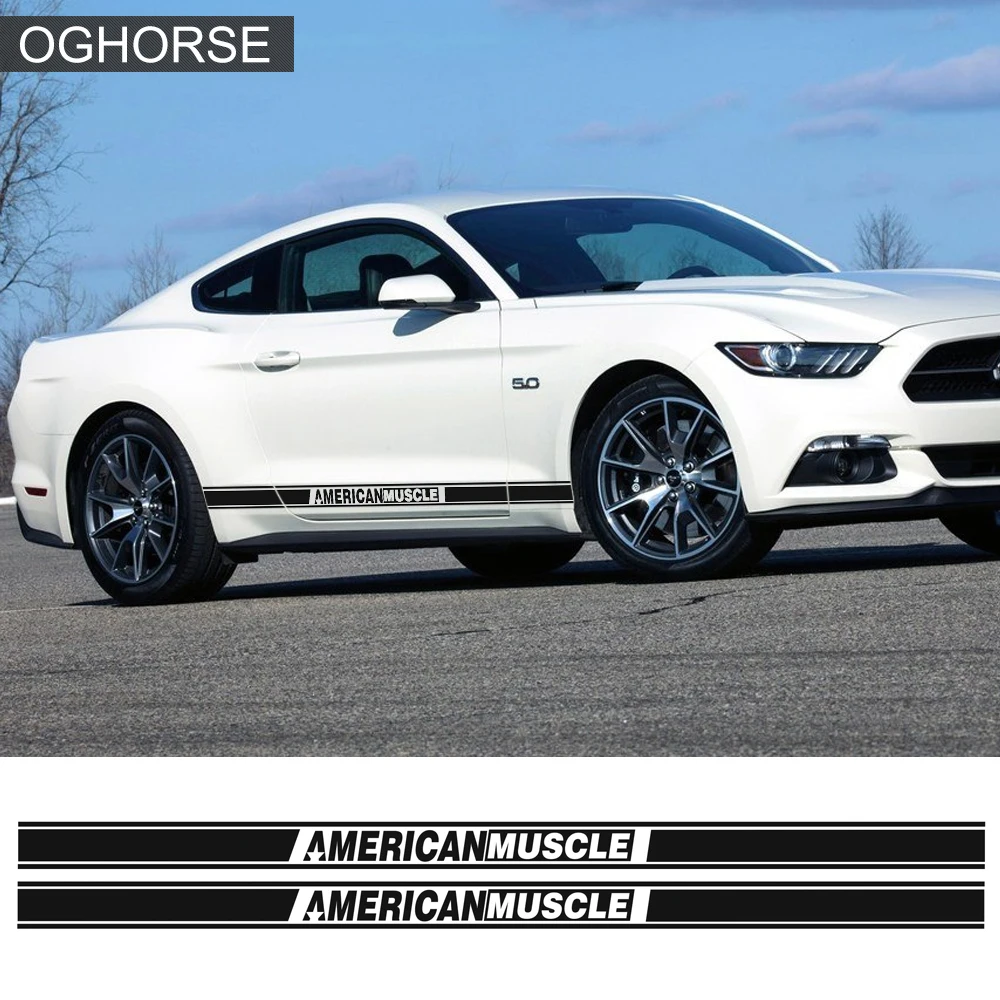 Американский мускул ралли гонки полосы виниловая наклейка графическая дверь