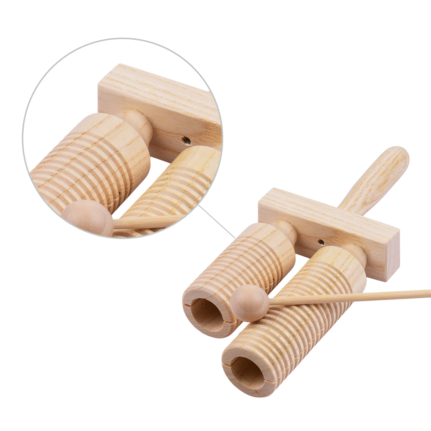 

Percussion Wood Block 3 Tone Wooden Percussion Musical Instrument Children Musical Toys with Mallet