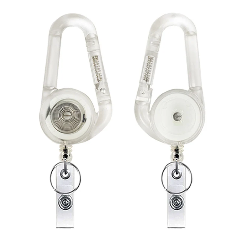 

1PCS ID Card Key Chain Lanyard Clip Key Ring Retractable Pull Name Tag Recoil Badge Belt Rope Holder Heavy Duty Bag Keychain