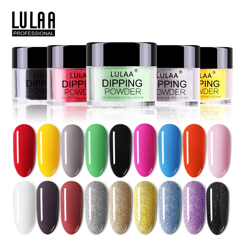 Набор пудры для погружения ногтей 7 5 г акриловый синий цвет голографический