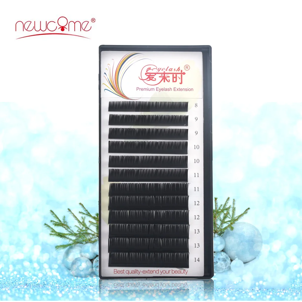 

NEWCOME Individual Eyelash Extension 3D Faux Mink Lashes False Cilios Soft Natural High-Quality Grafting Lashes makeup Eyelashes