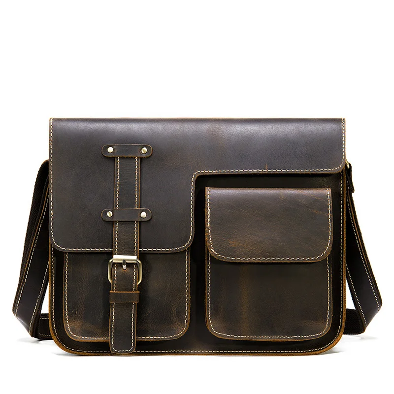

Briefcase Men Genuine Leather shoulder bags Large-Capacity Officer Messenger bag lawyer Briefcase Vintage briefcase