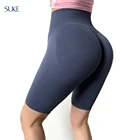Женские шорты для фитнеса SUKE с высокой талией, Стрейчевые шорты с пятью точками