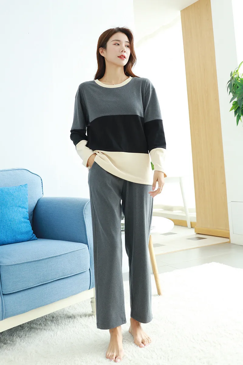 Женская домашняя одежда из плотного бархата теплая в стиле пэчворк Повседневная