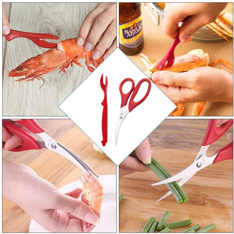 

Seafood Tools Picks Set,Stainless Steel Fork,for Lobster,Crab,Crawfish,Shrimp,Shellfish,Kitchen Easy-Opener Picnic Tools