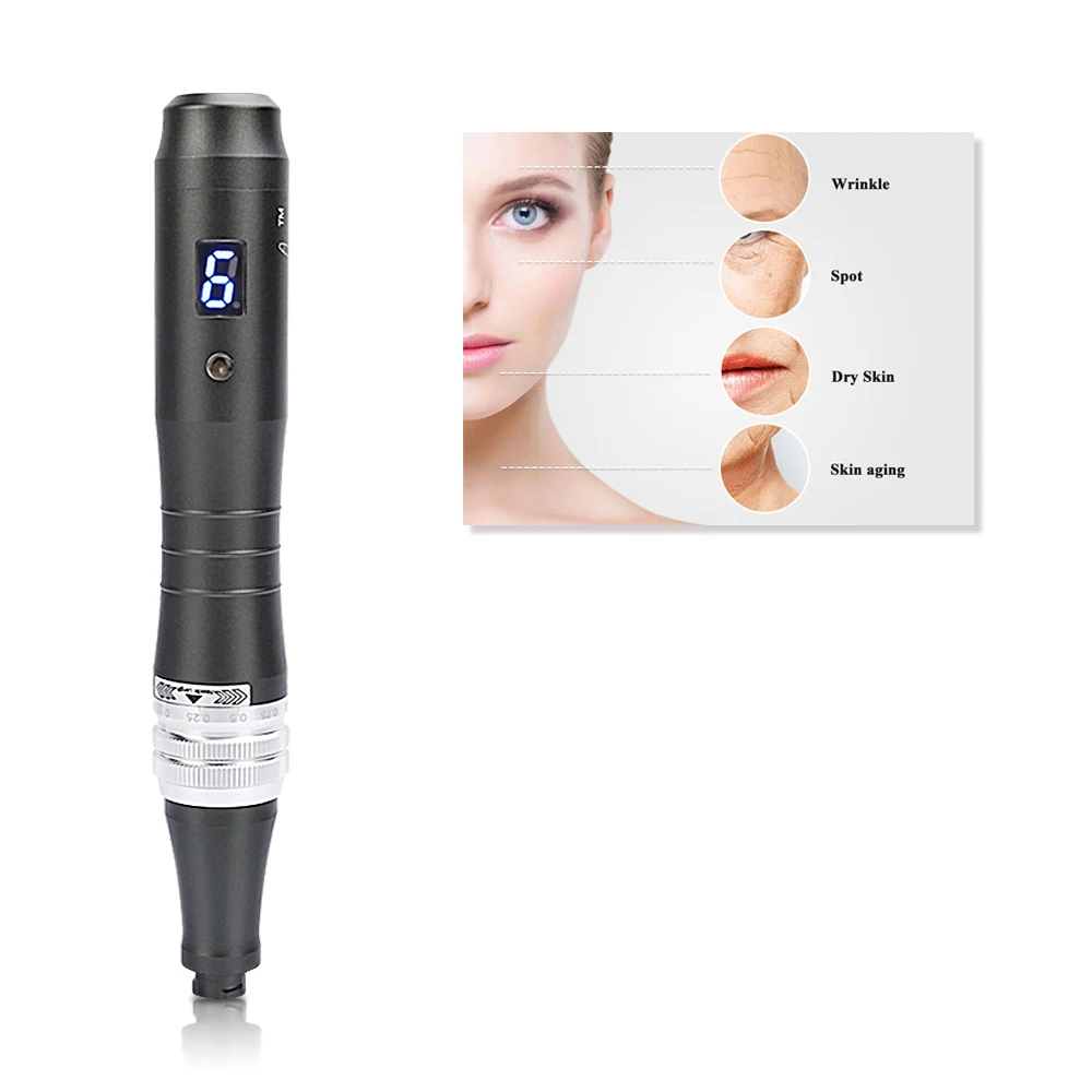 

Dr pen M8 ручка с микроиглами, 6 скоростей, проводная автоматическая ручка Derma, сыворотка, антивозрастная терапия, омоложение кожи, устройство дл...