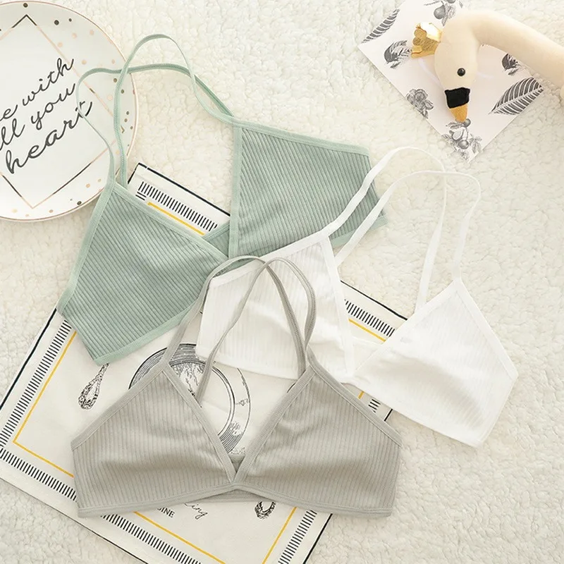 Комфортные хлопковые бюстгальтеры для женщин тонкий Бралетт во французском