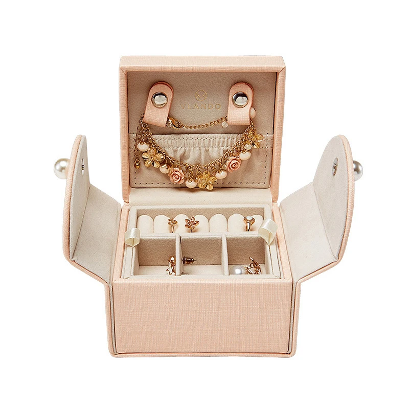 Fashion Travel Magnet Dark Buckle Jewelry Storage Box Nail Ring Earrings Organizer Bracelet Watch Collection Case Accessories