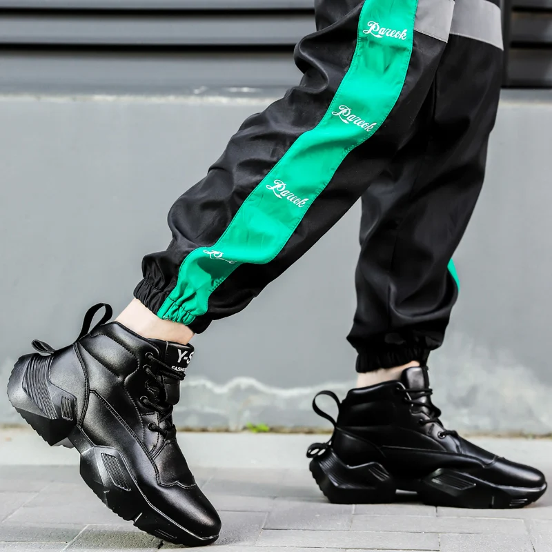 Супер классные Зимние теплый плюш с высоким берцем спортивная обувь для мужчин