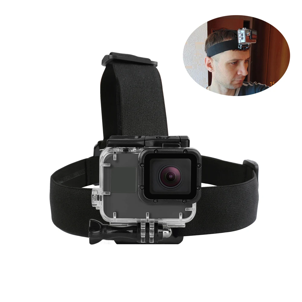 Эластичный ремешок на голову для GoPro Hero 7 5 6 3 4 Session Sjcam Sj4000 Yi 4K Eken h9 крепление камеры