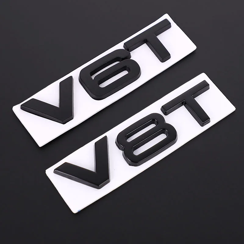 Автомобильный Стикеры 3D V6T V8T логотип металлическая эмблема Эмблемы перемещения Стикеры s для Audi S3 S4 S5 S6 S7 S8 A4L A5 A6L A7 Q3 Q5 Q7