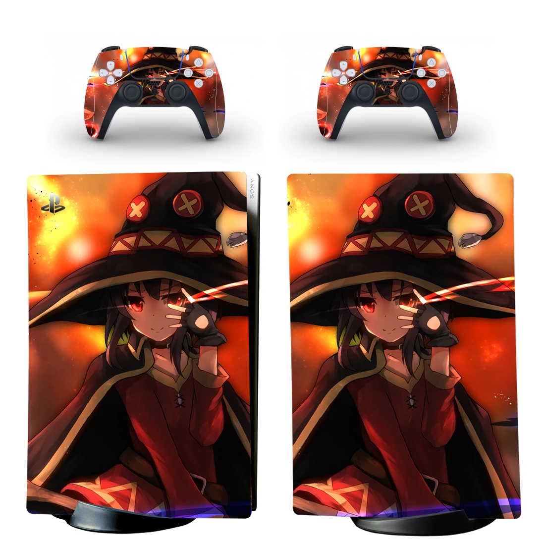 

Konosuba Megumin PS5 Digital Edition Skin Sticker Decal Cover for PlayStation 5 Console and Controllers PS5 Skin Sticker Vinyl