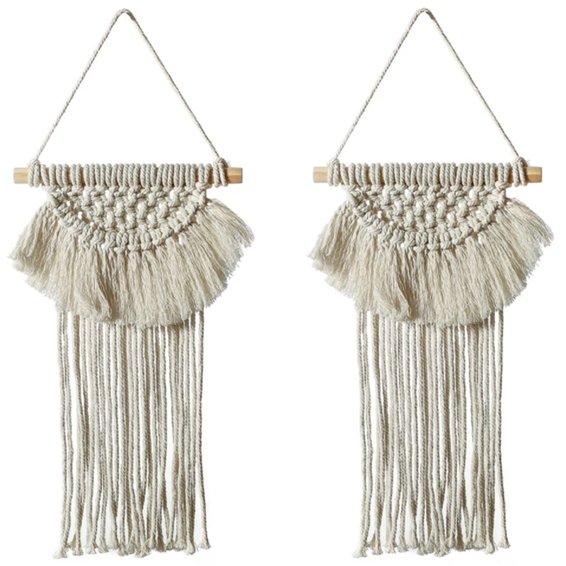 Богемный макраме настенный Плетеный настенный Искусство декоративный мини гобелен для спальни гостиной свадьбы