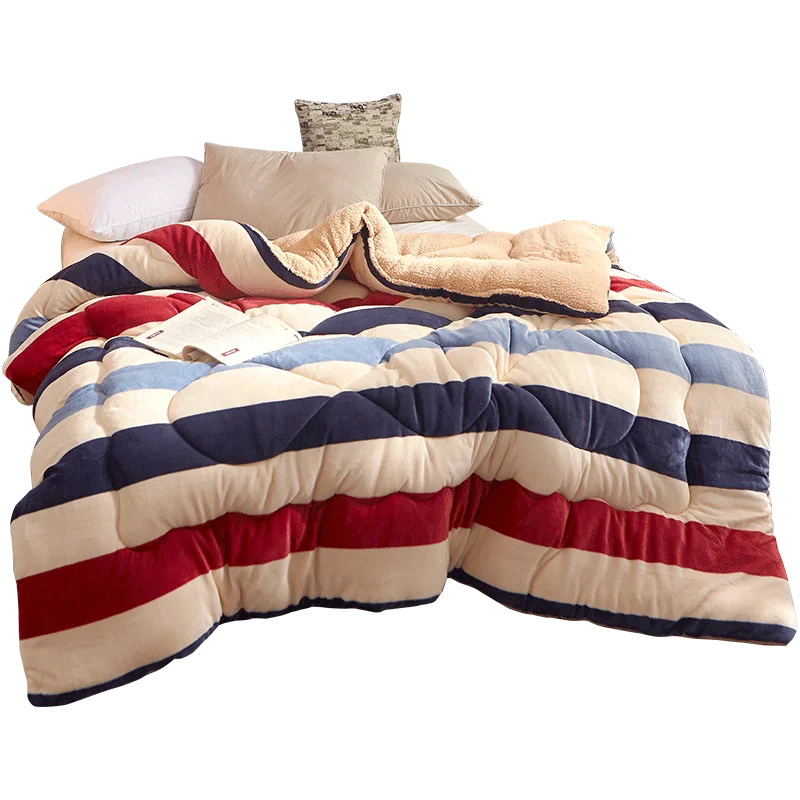 Одиночное двойное постельное белье супертеплый зимний шерстяной