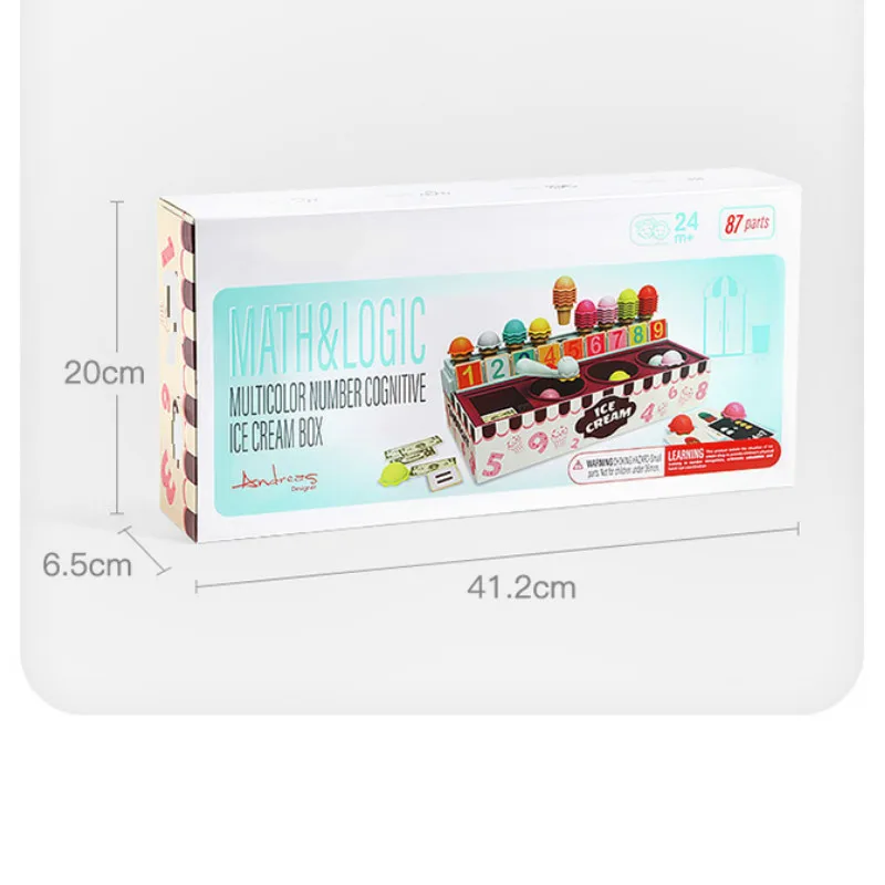 

Montessori DIY Simulation ice cream toy Cake Toy Kitchen Food Pretend Play Cutting Fruit Birthday Toys Kid Educational Gift