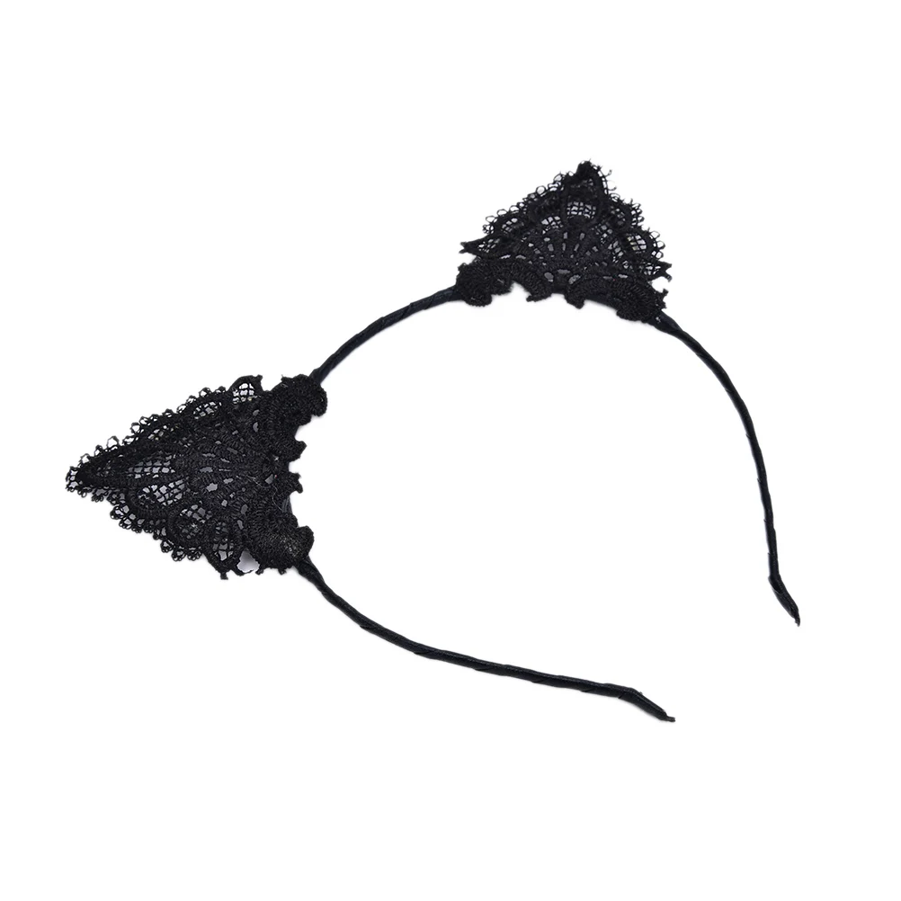 Exotic Accessories Cat Ear Hair Band Lace Self Photo Headwear Party Prom Women Girls Ears Hairband |