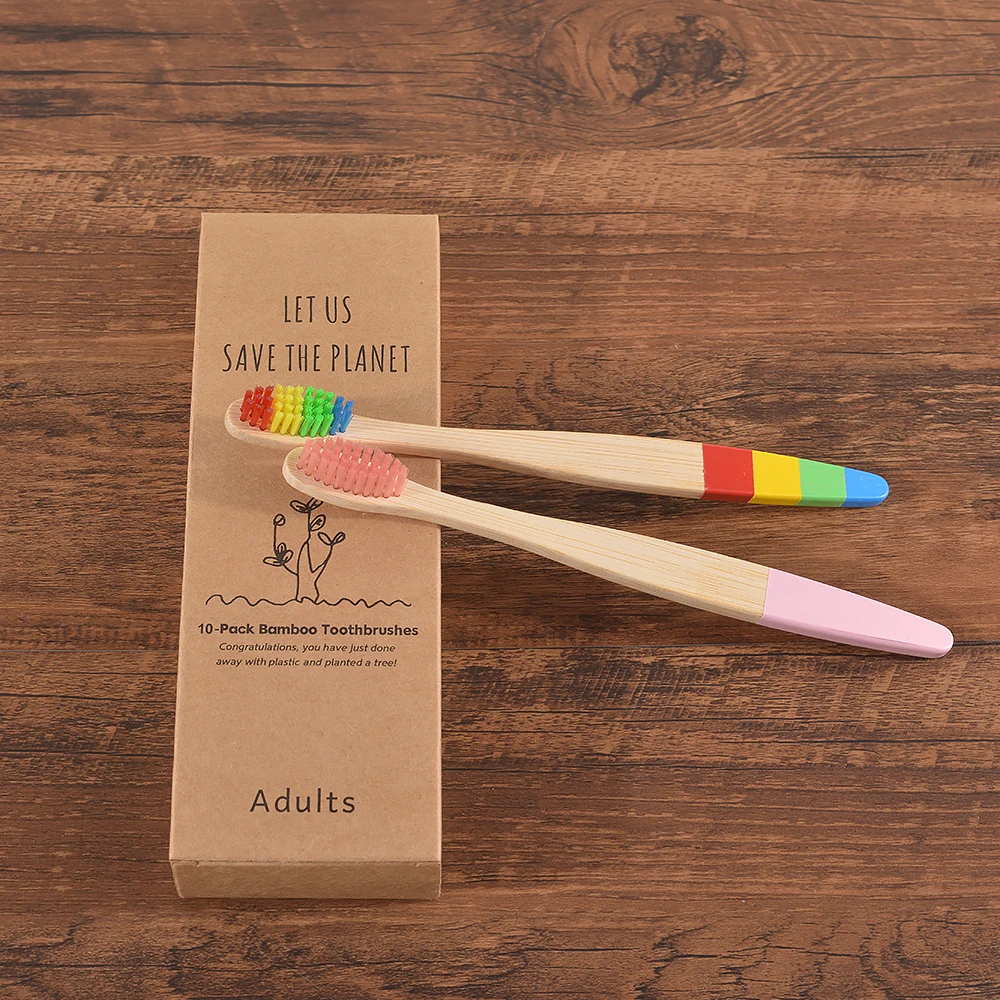 10 шт. бамбуковые зубные щётки для взрослых | Красота и здоровье