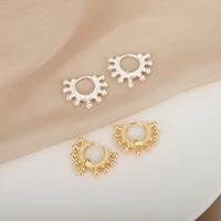 baroque round stainless steel earrings women minimalist european modern female glamour ear rings gifts unique bridal jewelry