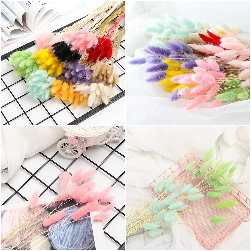 20 шт. натуральные сухие цветы Белый Искусственный Красочный Букет из