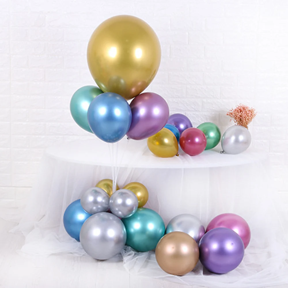 

Шары воздушные латексные золотистые/серебристые, 5/10/12 дюйма, 10 шт.