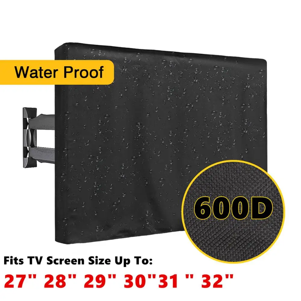 

Fit For TV Screen 27" 28" 29" 30" 31" 32" Heavy Duty TV Cover 600D Denier TV Television Cover Water Proof Rain Sun Dust Protecti