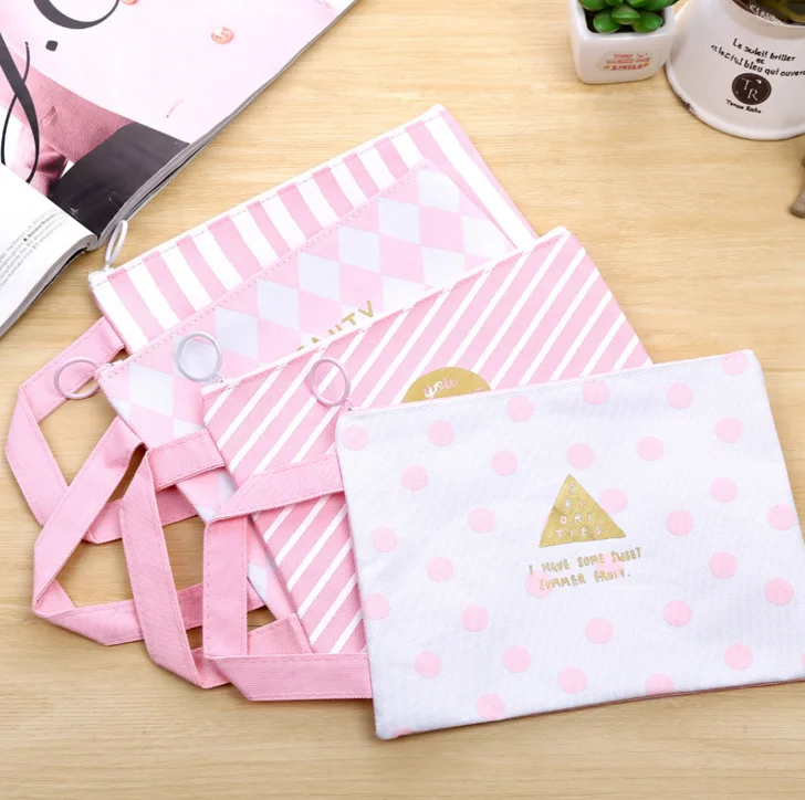 1 шт. милый А4 А5 Kawaii мультфильм розовый сетчатый файл папка для документов сумка для документов канцелярская сумка рекламный подарок канцелярские принадлежности