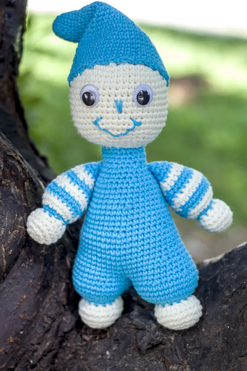 Милая мягкая игрушка амигуруми ручной работы для мальчиков и девочек 25 см
