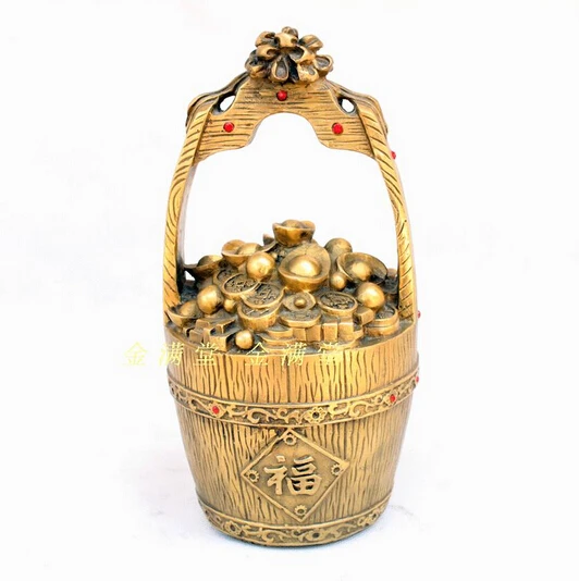  425 + бронзовые медные украшения для дома украшение слитка ведро золота на удачу