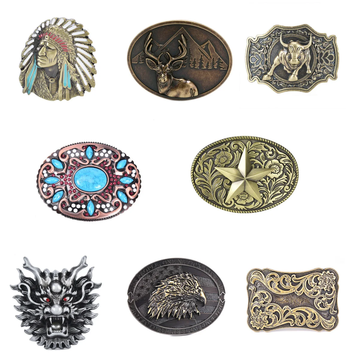 Мужская пряжка для ремня ковбойская и металлический инструмент подходит шириной