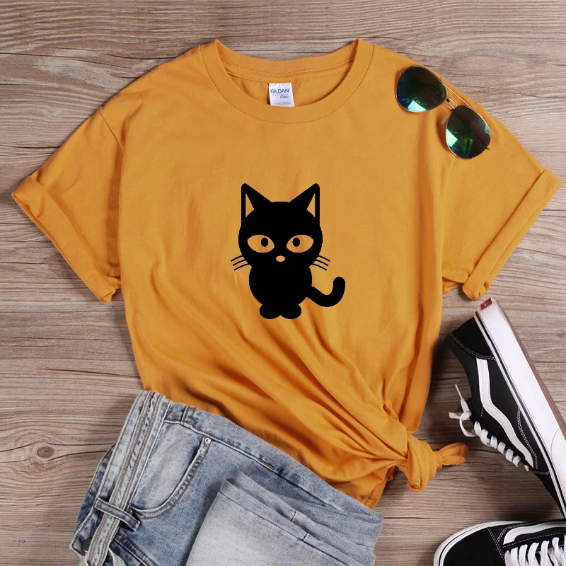 Женская футболка с короткими рукавами ONSEME рисунком кота дораэмона Q 428 лето