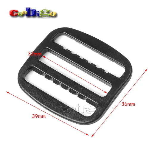 32mm Webbing 10 шт. черный пластик Размер 5/" 3/4" " 1-1/4" Двойная тесьма Tri-Glide Регулируемый слайдер Пряжка для рюкзака ремни Запчасти для ремня - Цвет: 32mm Webbing