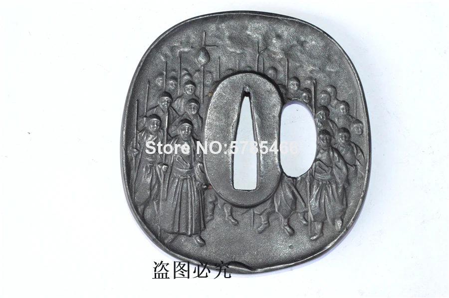 Редкий набор самурайский Железный стальной кожух Tsuba Menuki Fuchi Кашира для японских