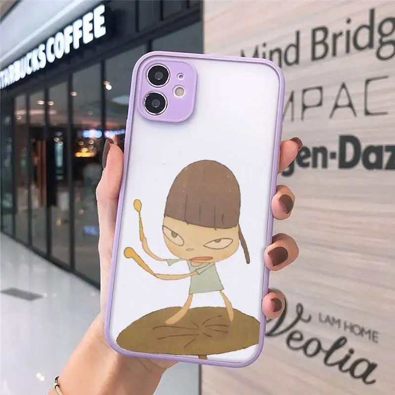 

Yoshitomo Nara art design pattern Phone Cases matte transparent For iphone 7 8 11 12 plus mini x xs xr pro max cover