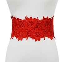 high quality fashion brands 2020 new ultra wide 9cm wide lace girdle belt ladies fashion wild lace wide belt bg 1490