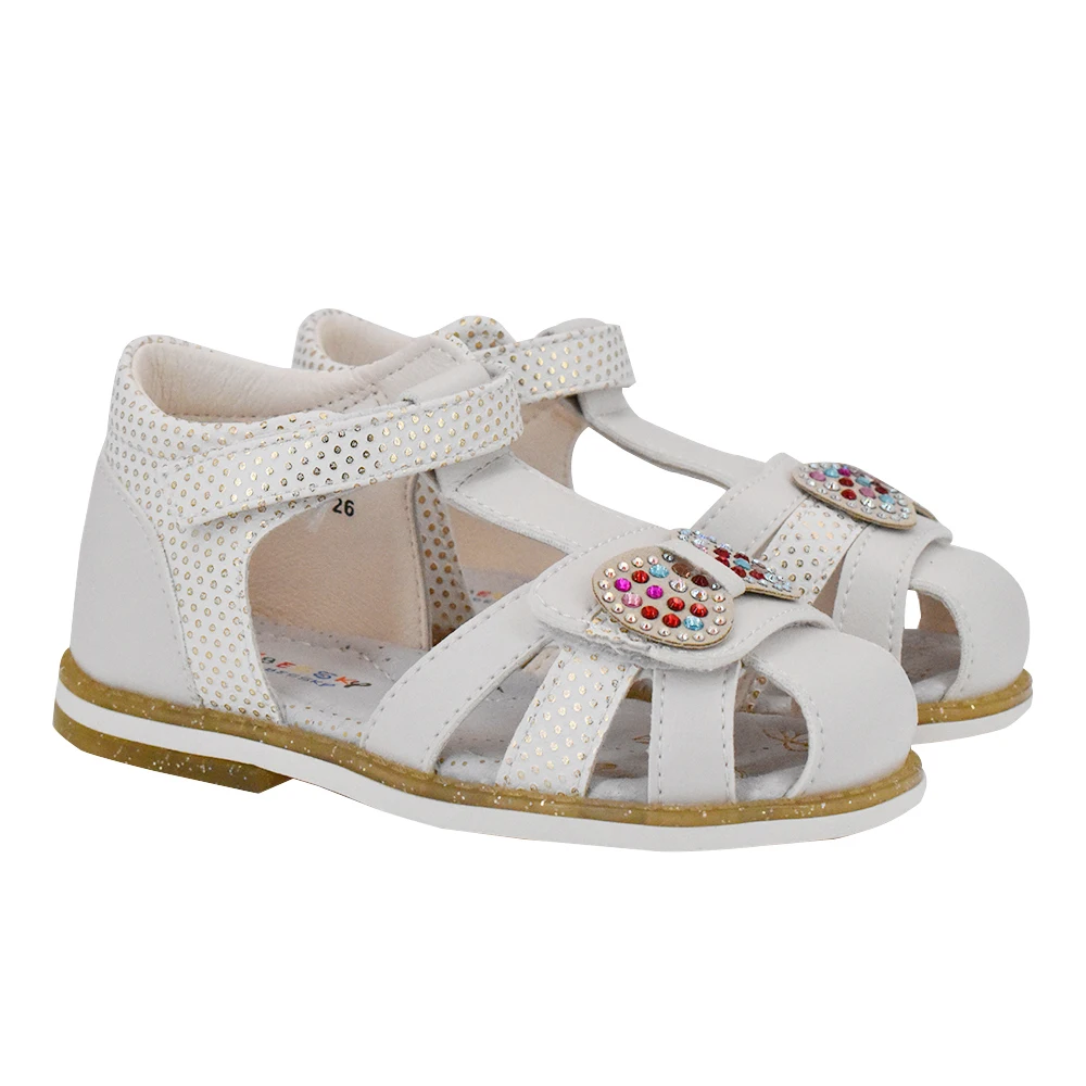 BESSKY/Белая детская летняя обувь летние сандалии для девочек принцессы из ПВХ с