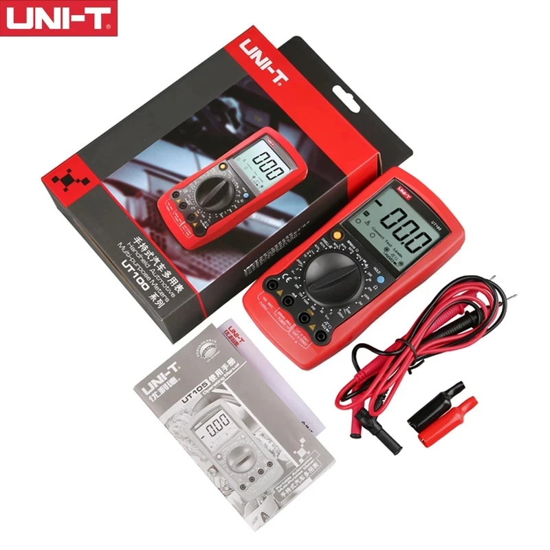 

UNI-T UT105 UT107 UT109 LCD Automotive Handheld Multimeter AC/DC Voltmeter Tester Meters with DWELL,RPM,Battery Check