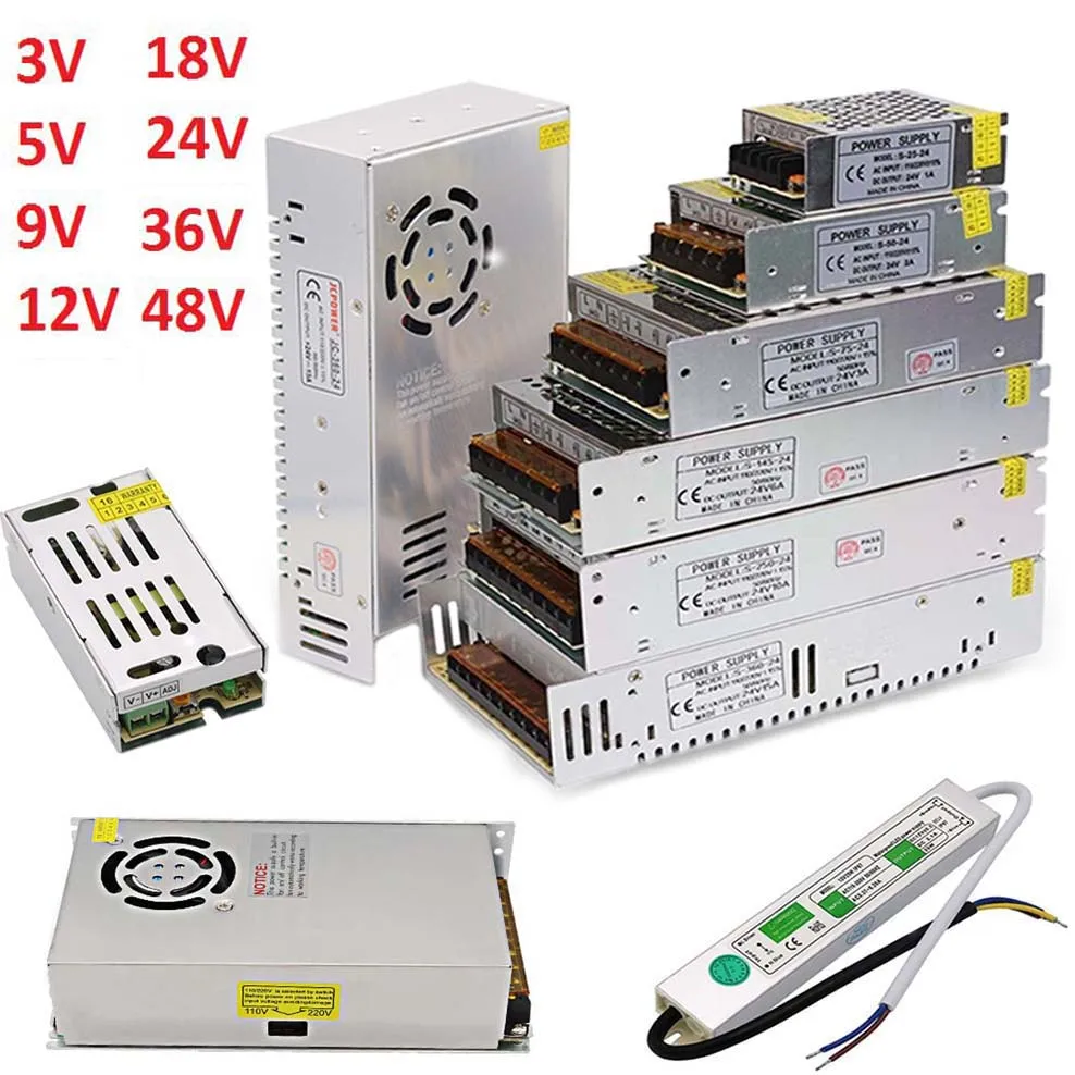 Регулируемый импульсный источник светильник легкий трансформатор 3 в 5 9 12 В 18 24 36