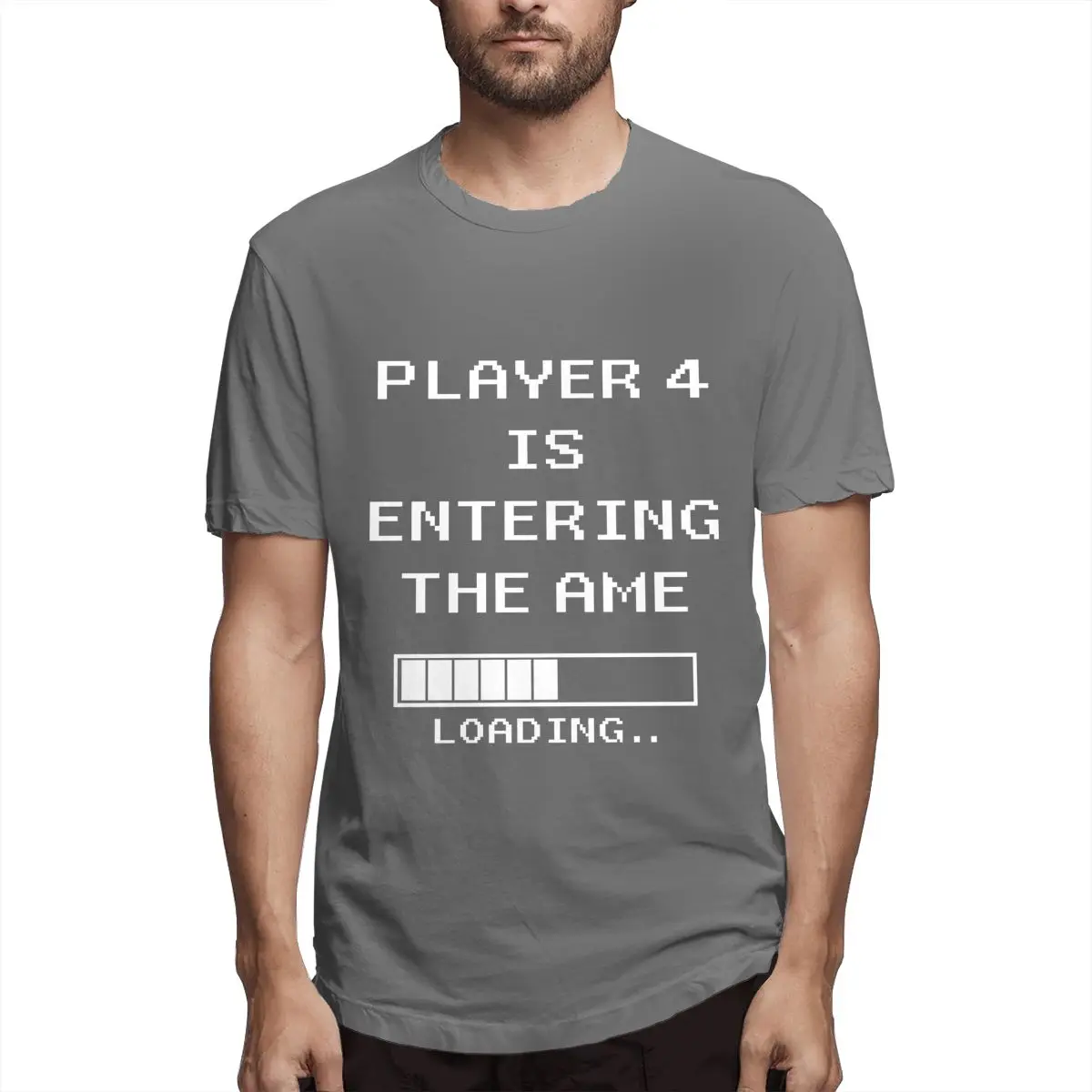 

HOT! 2021 Player 4 Loading Pregnancy Announcement Maternity Men's Leisure Tees Short Sleeve Crew Neck T-Shirt Cotton Adult