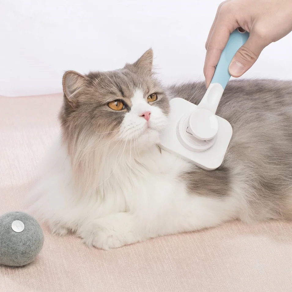 Пушистый хвост вращающаяся игольчатая расческа для кошек щенков домашних