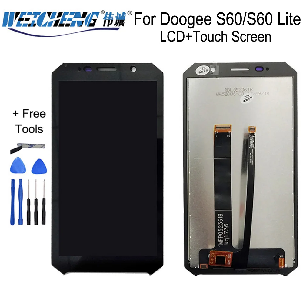 Для 5 2 дюймового Doogee S60 Lite ЖК дисплей + сенсорный экран 100% протестированный