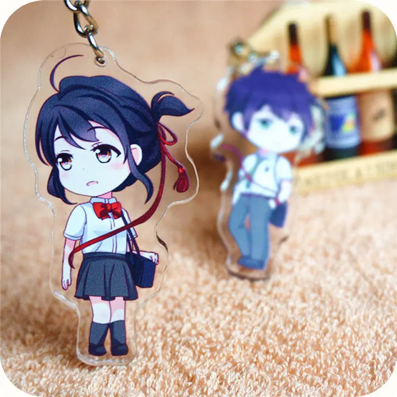 Новый аниме мультфильм Kimi no Na wa ваше имя мицуха миямизу акриловый брелок косплей