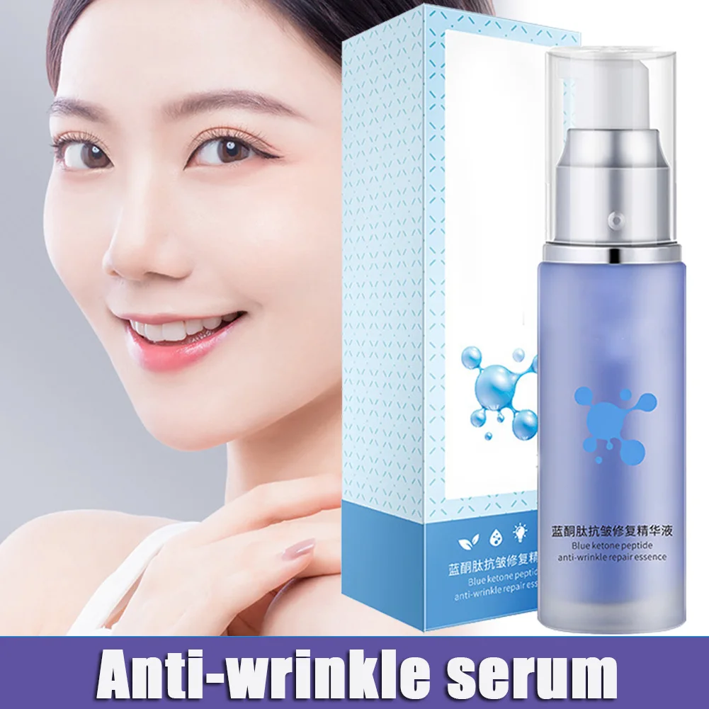 

Blue Copper Peptide Anti-Wrinkle Essence Fading Fine Lines Spots Moisturizing Firming Repair Brighten Facial Essence CIN